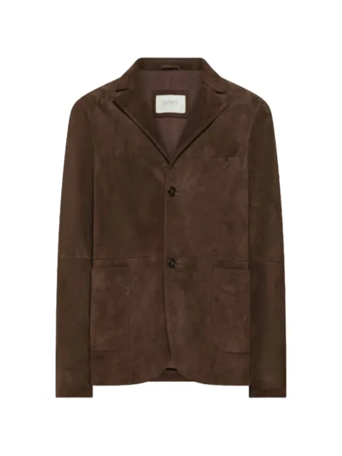 Seventy suede notched-lapel jacket