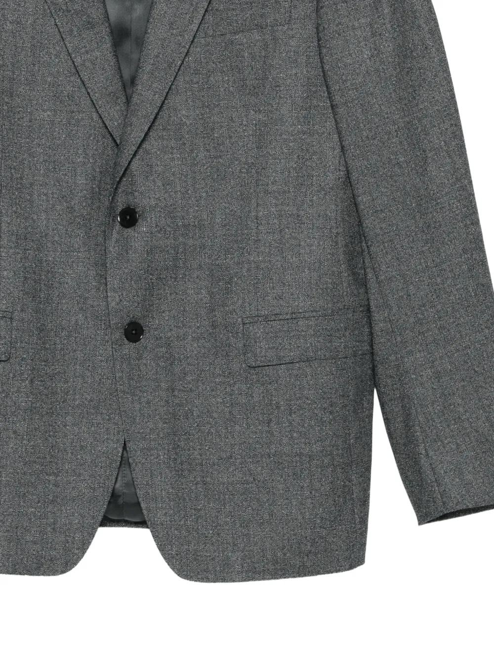 Zegna single-breasted wool suit Grijs