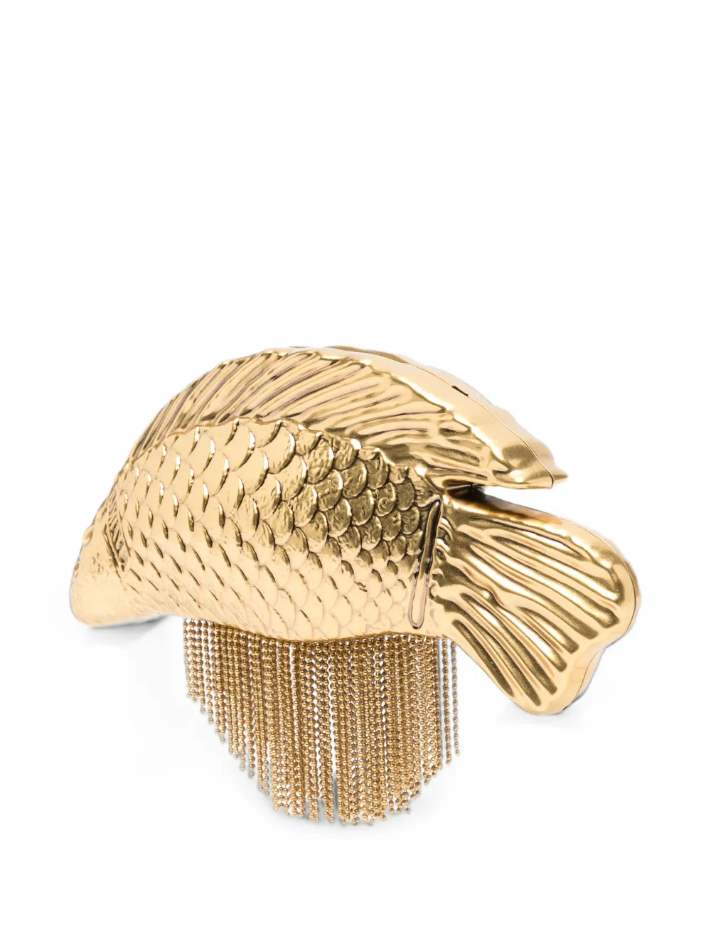 Cult Gaia Neemo visvormige clutch met franje Goud