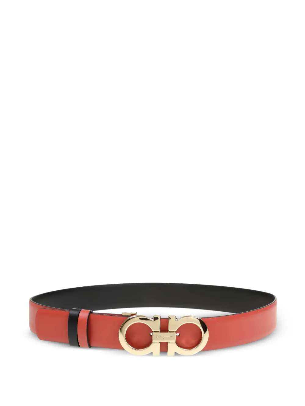 Ferragamo Gancini reversible leather belt - Red