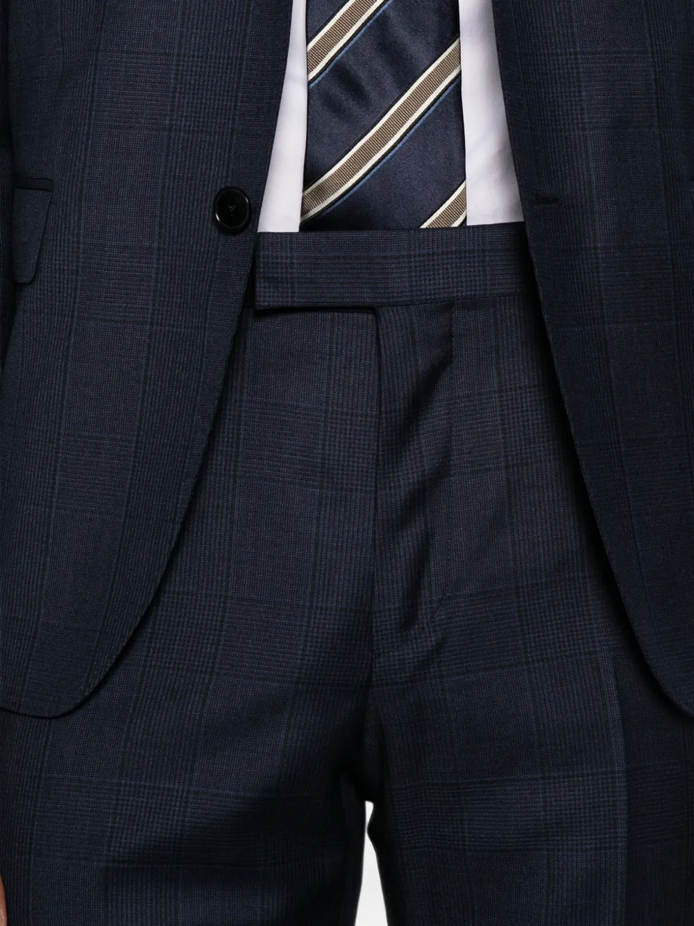 Zegna Prince of Wales check suit Blauw