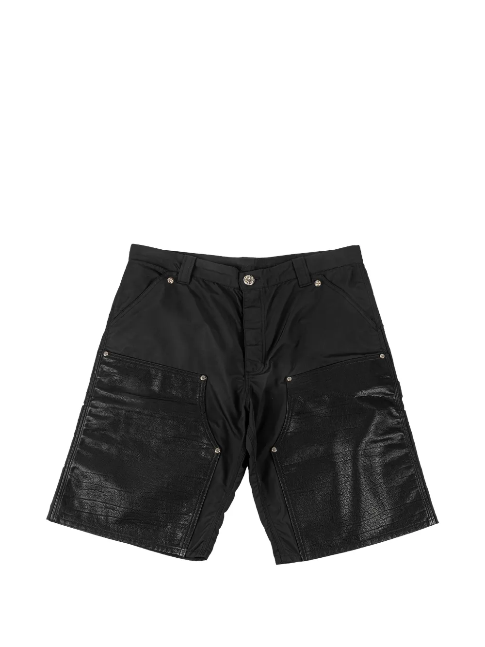 Chrome Hearts leather-panelled carpenter shorts · 36