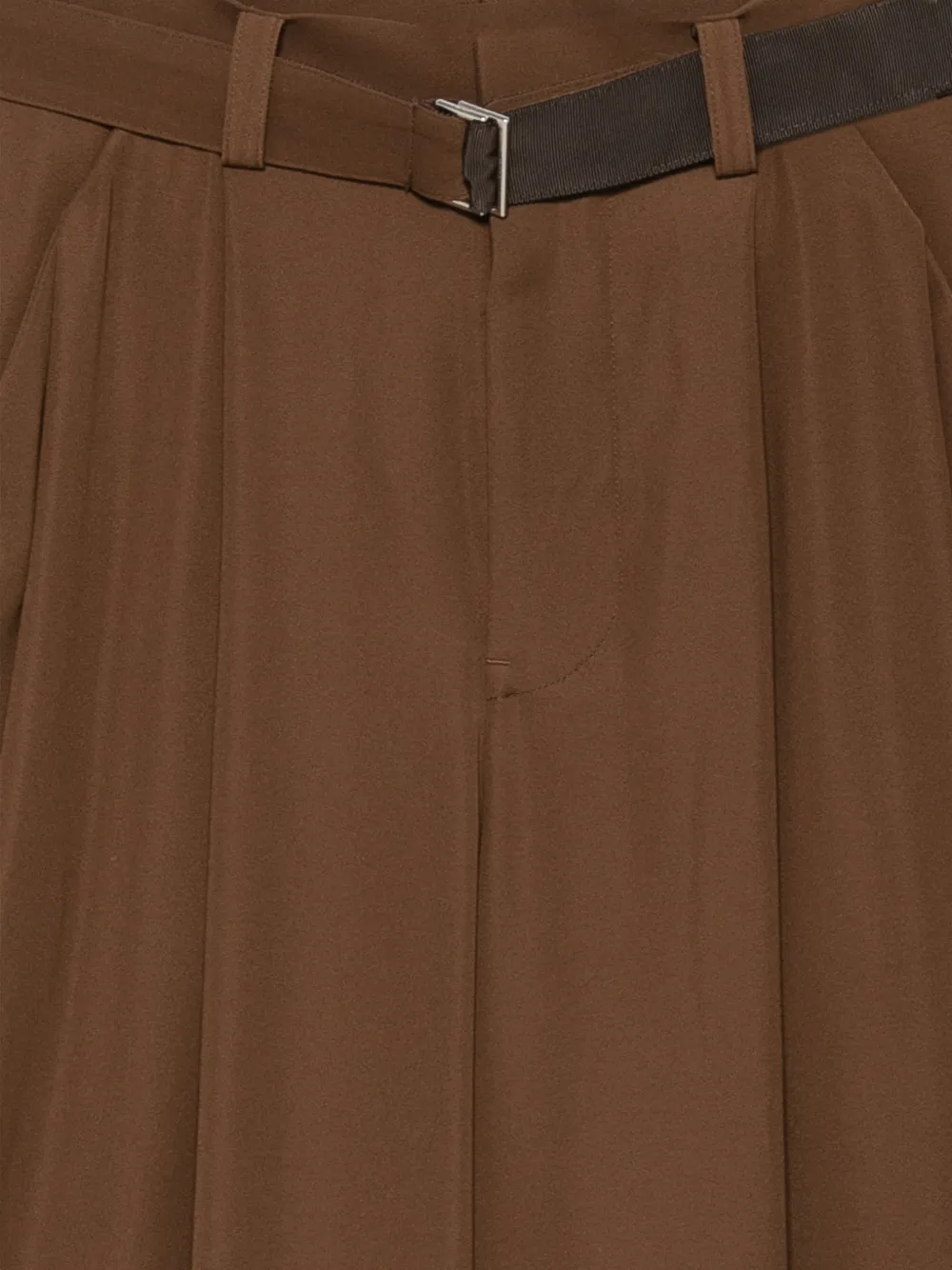 sacai Plooibroek met ceintuur Bruin