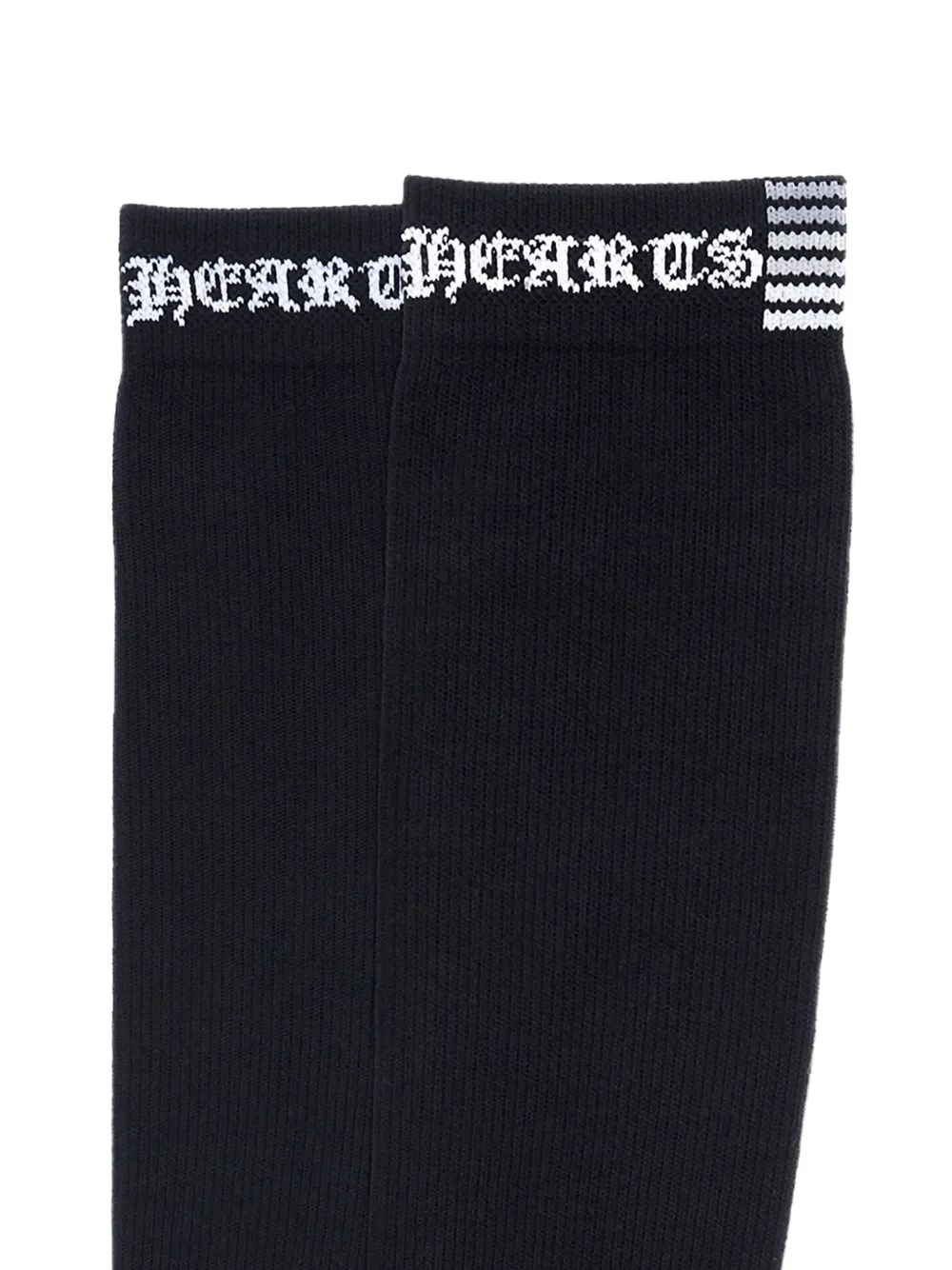 Chrome Hearts Twee paar Executive gebreide sokken met logo Zwart