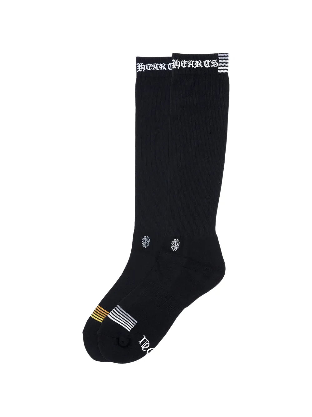 Chrome Hearts Twee paar Executive gebreide sokken met logo Zwart