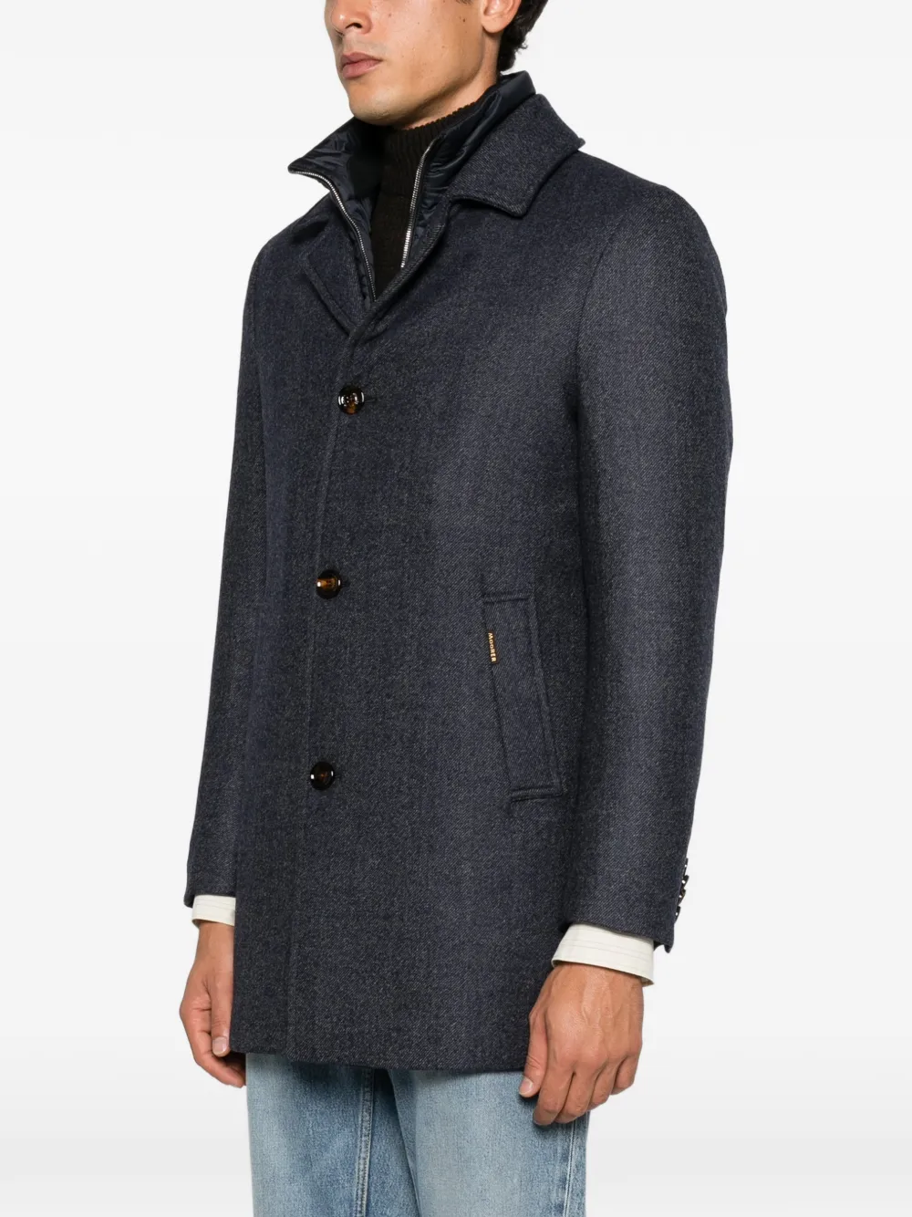 Moorer Wollen jas Blauw