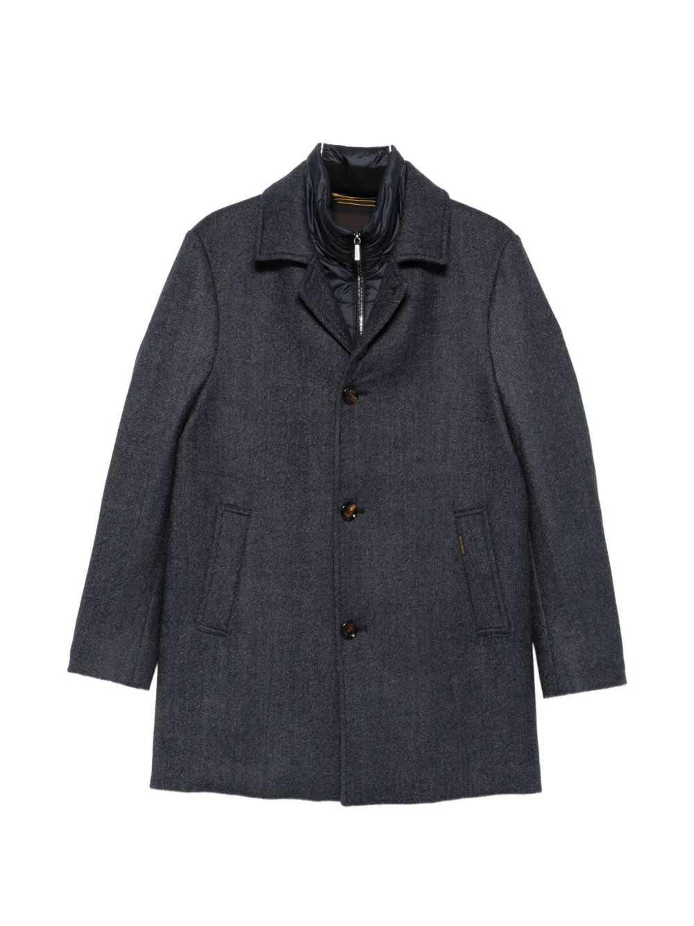 Moorer button-fastening coat - Blu