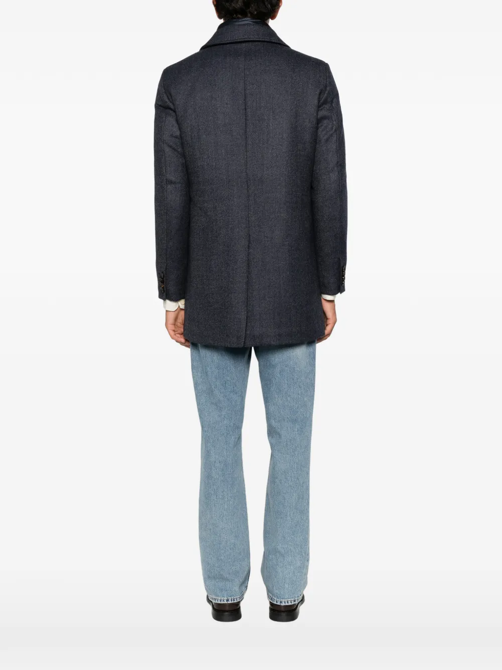 Moorer Wollen jas Blauw