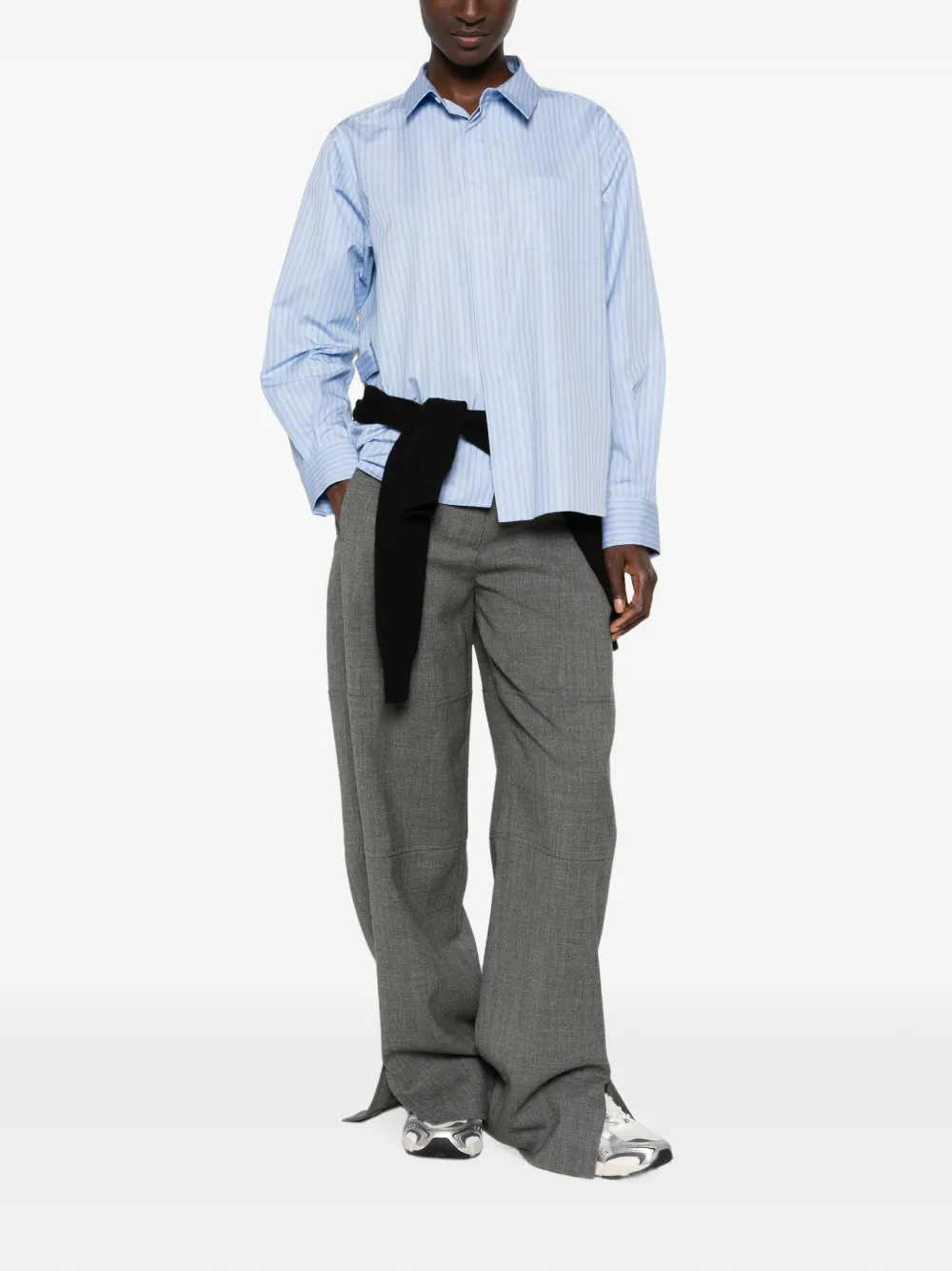 sacai Gestreept overhemd Blauw
