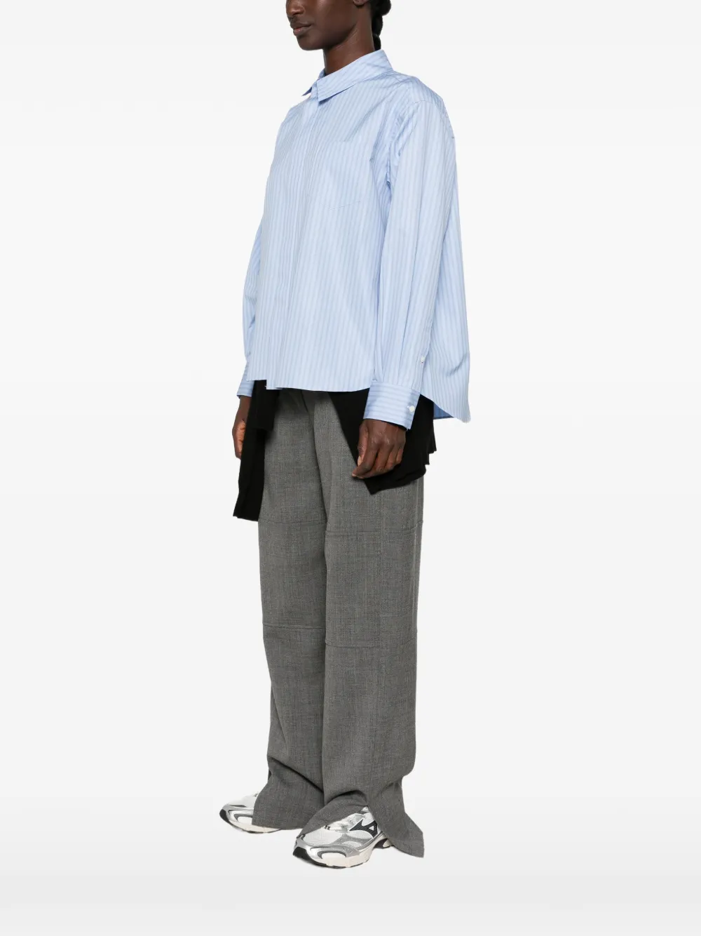 sacai Gestreept overhemd Blauw