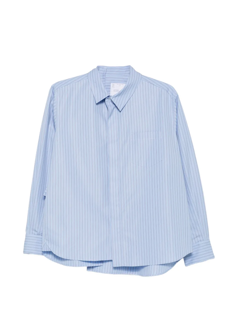 sacai striped panelled shirt · 2
