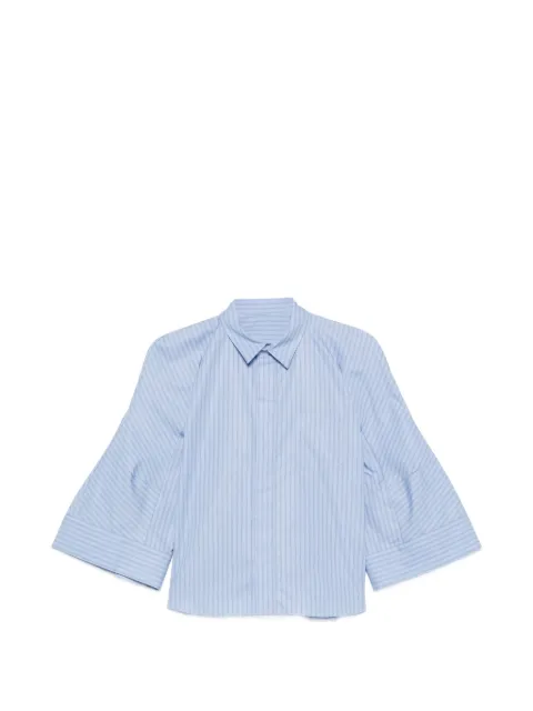 sacai vertical-stripe flared-sleeve shirt