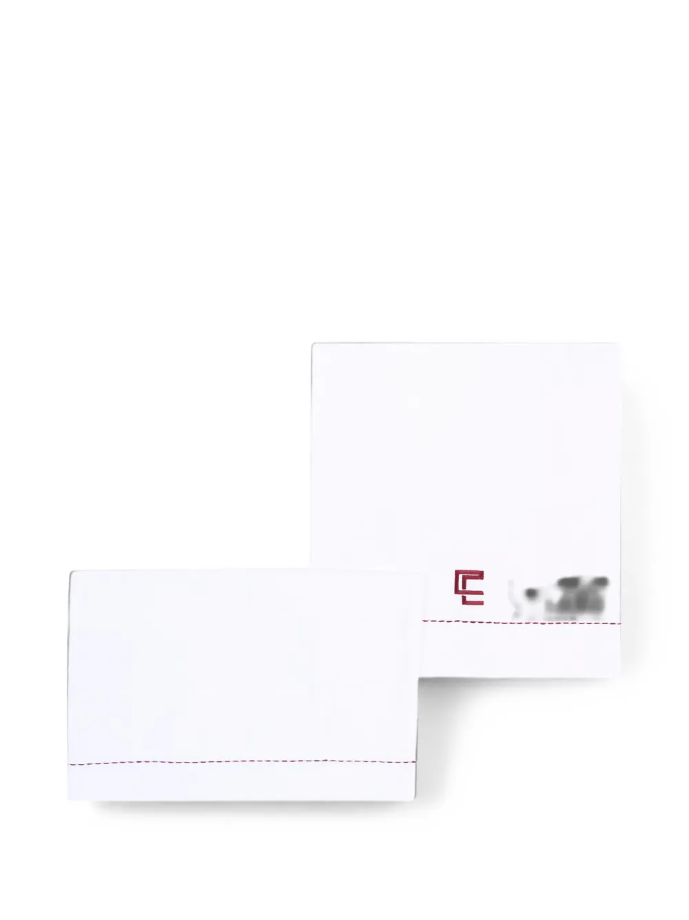 Colorichiari logo-embroidered stitched-trim sheets (set of two) - Bianco