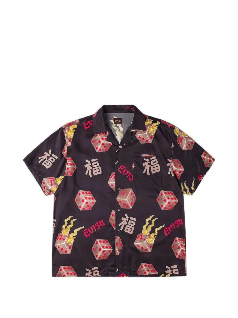 EVISU dice-print camp shirt
