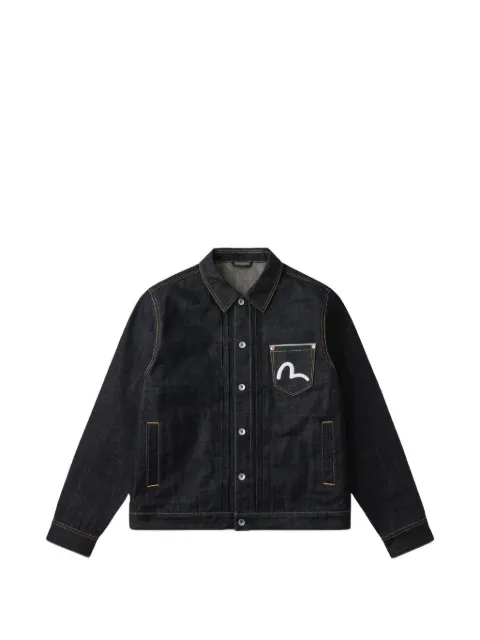 EVISU dragon-embroidered denim jacket