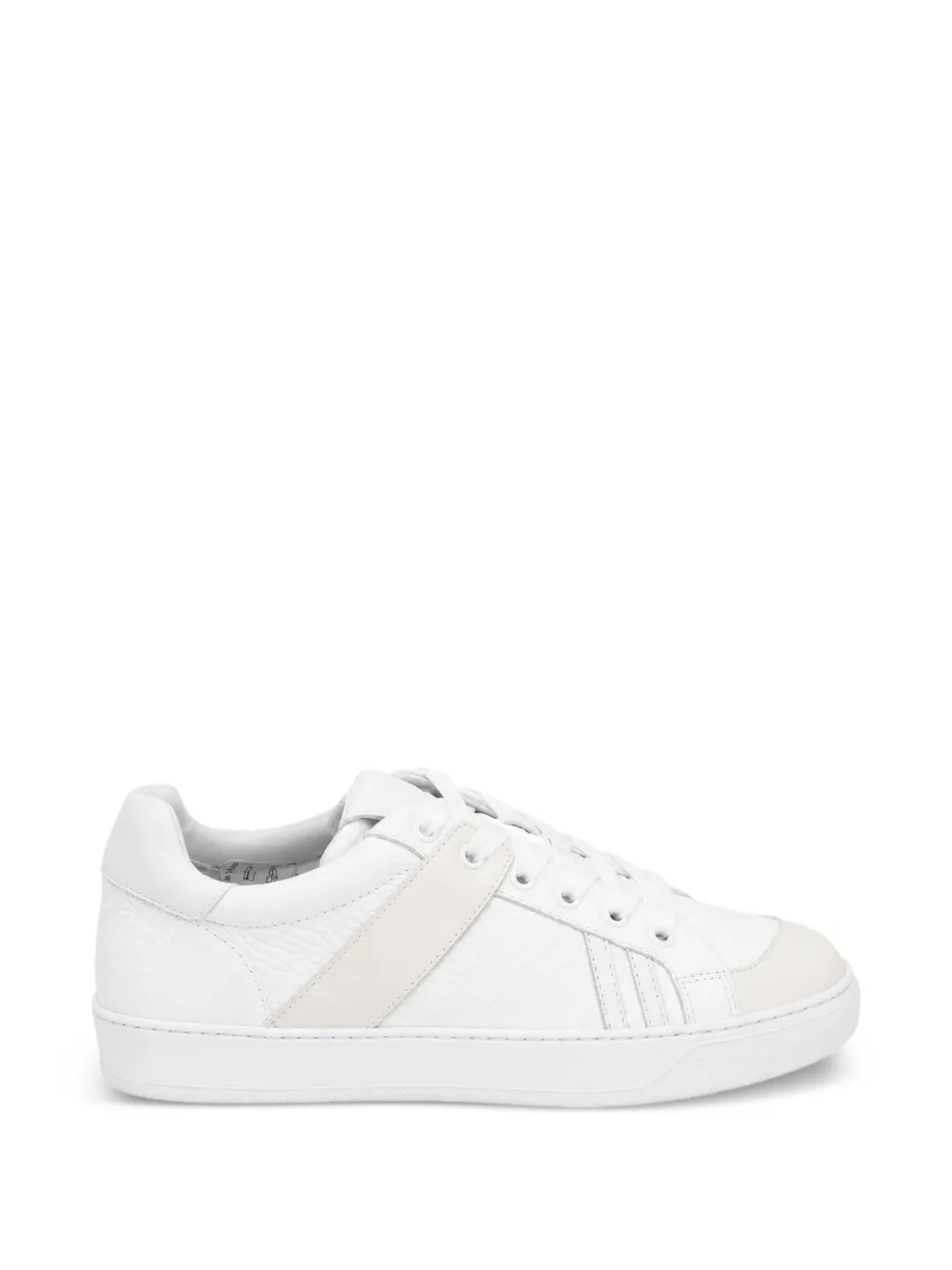 AXEPT Marks grained-leather panelled sneakers - Weiß