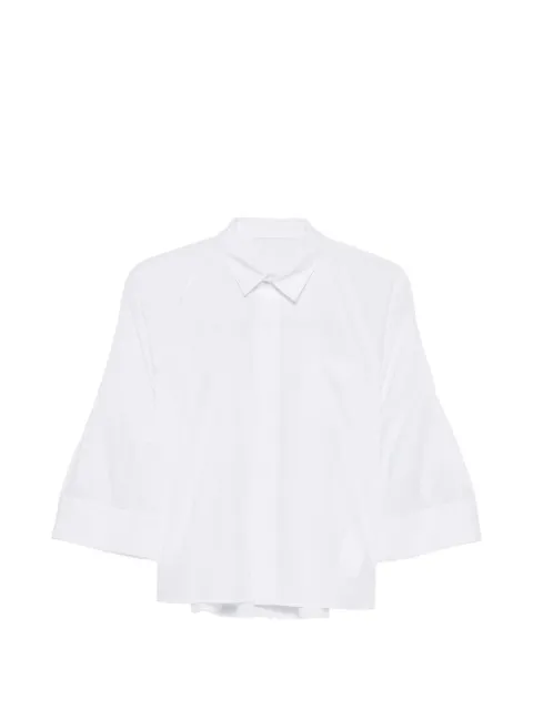 sacai camisa con mangas acampanadas