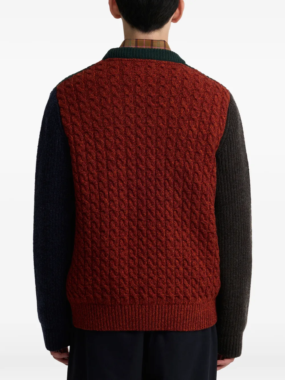 Barbour x Paul Smith kabelgebreide trui Groen