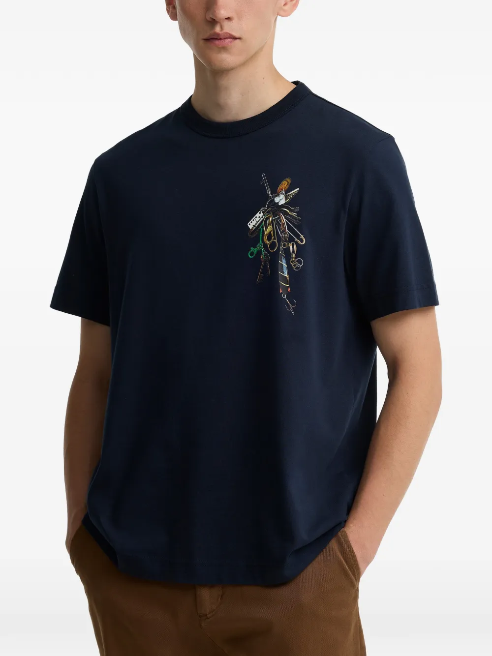 Barbour x Paul Smith T-shirt met print Blauw