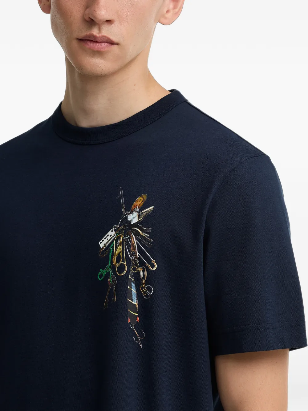 Barbour x Paul Smith T-shirt met print Blauw