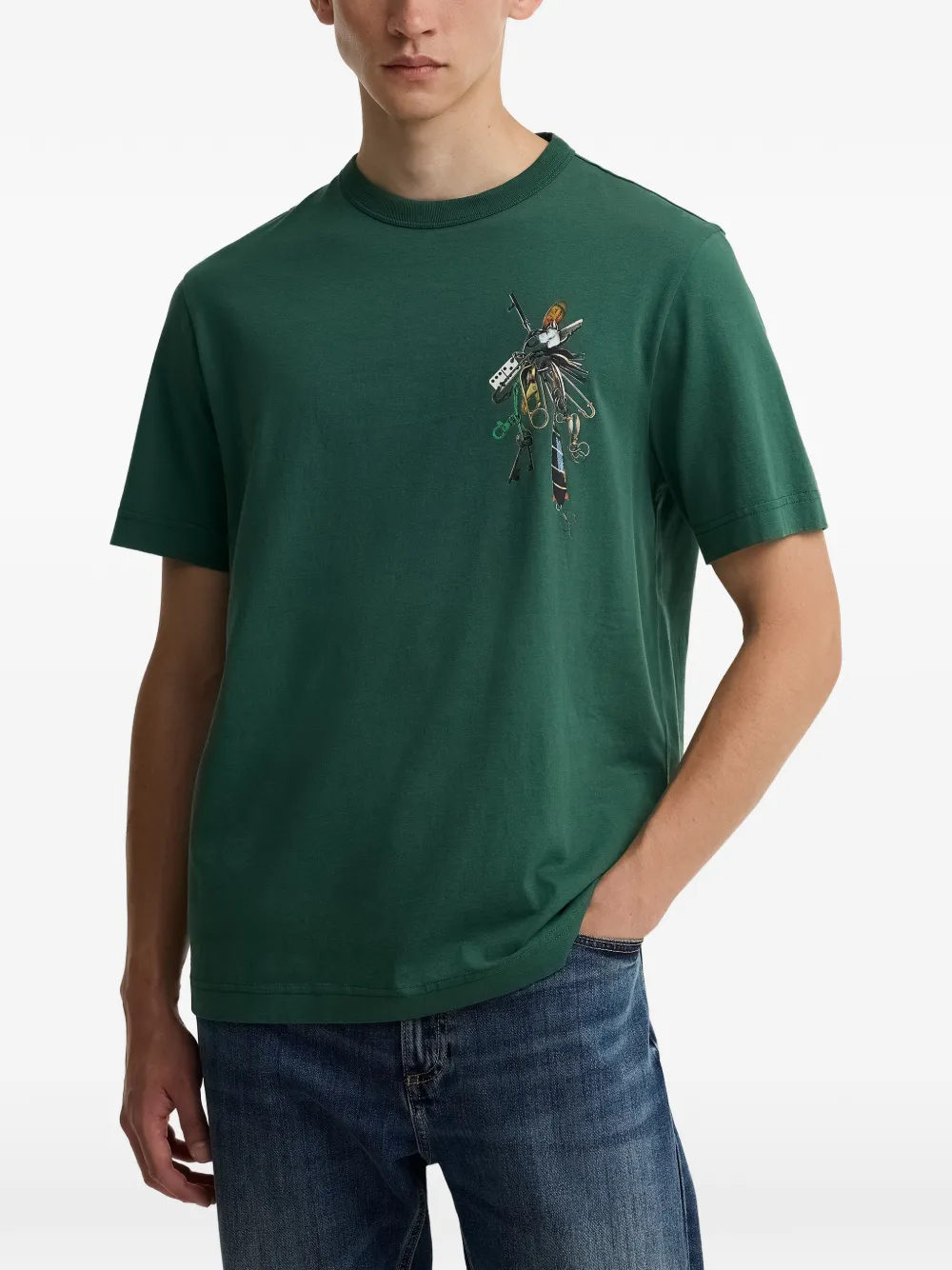 Barbour x Paul Smith T-shirt met print Groen