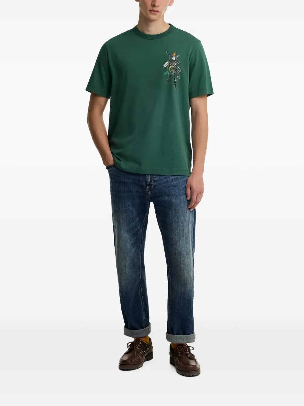 Barbour x Paul Smith T-shirt met print Groen