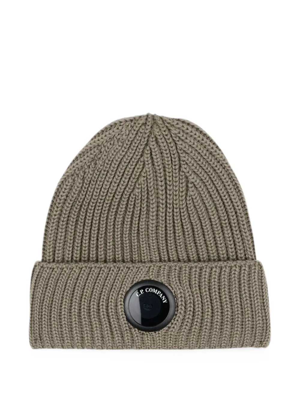C.P. Company Lens ribbed-knit beanie hat - Toni neutri