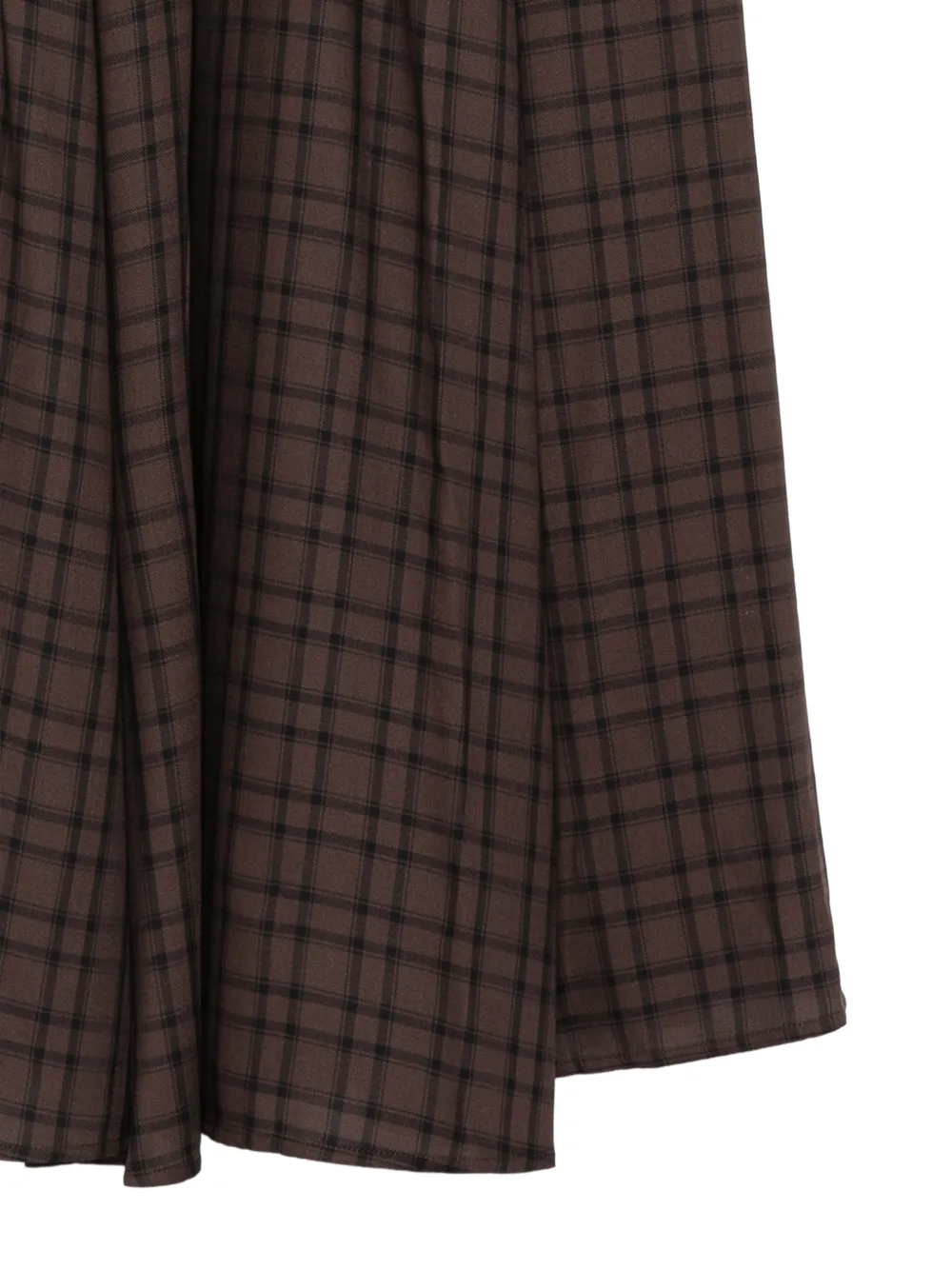 ASPESI checked flared midi skirt Bruin