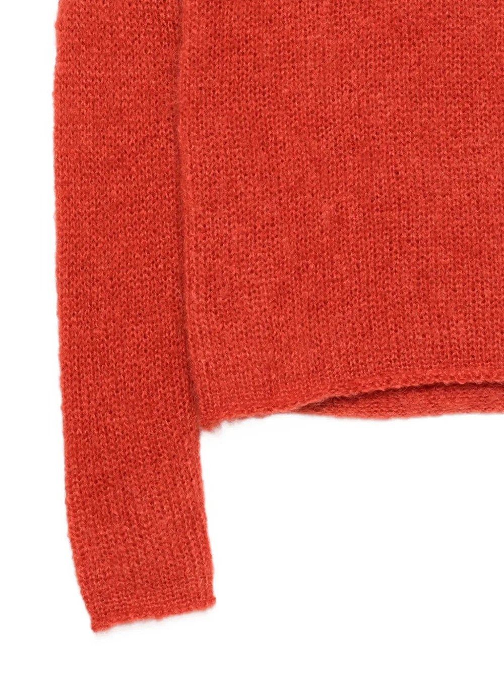 ASPESI Geribbelde trui van mohairblend Oranje
