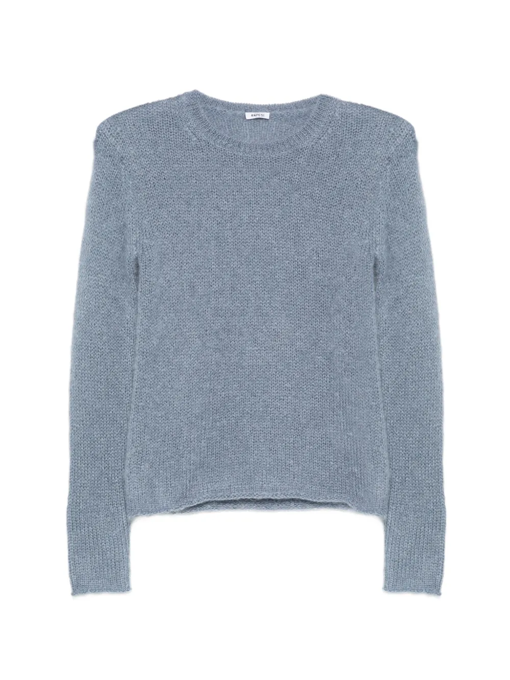 ASPESI Maglione a coste in lana mohair - Blu