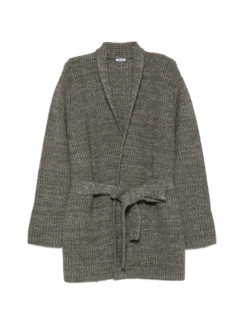 ASPESI belted melange cardigan