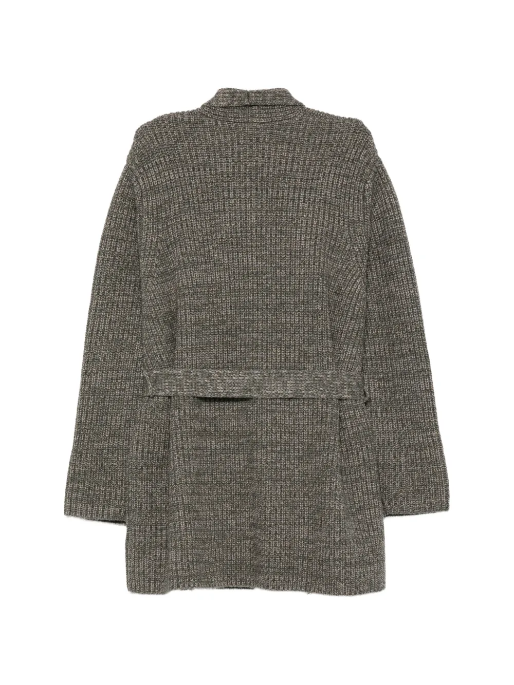 ASPESI belted melange cardigan Groen
