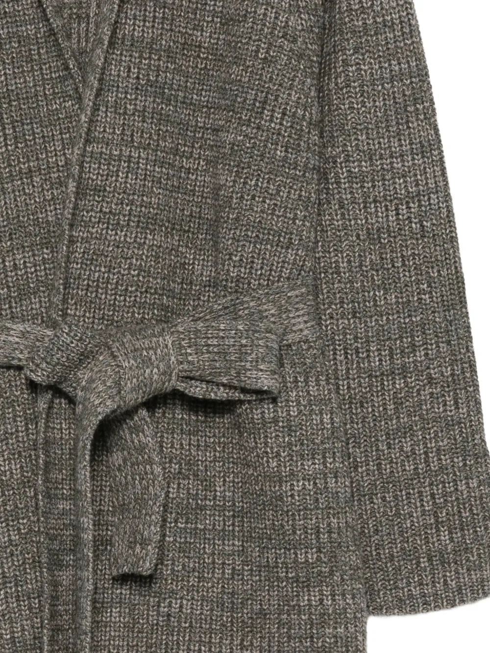 ASPESI belted melange cardigan Groen