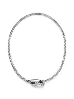 Diesel Dx1433 Oval D カーブチェーン ネックレス | シルバートーン