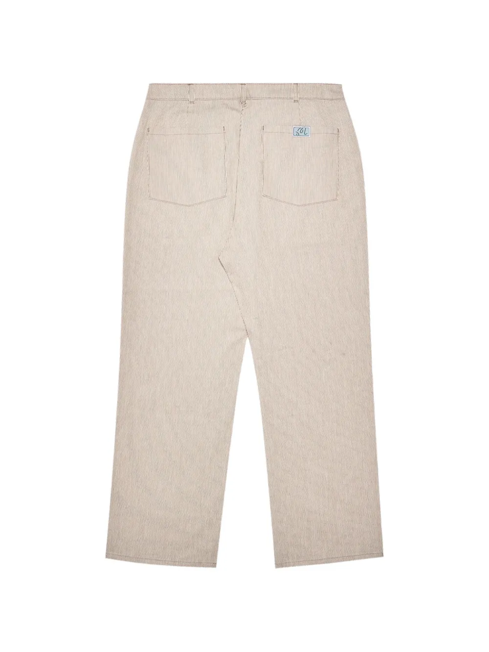 Malbon Golf The Hickory ruimvallende broek met gestreept patroon Beige