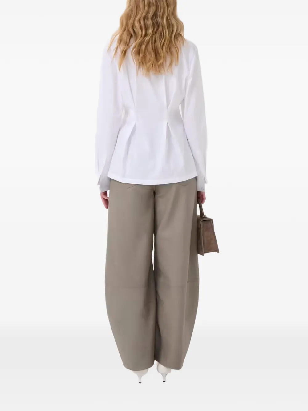 Gestuz Gzopy blouse met geplooide taille Wit