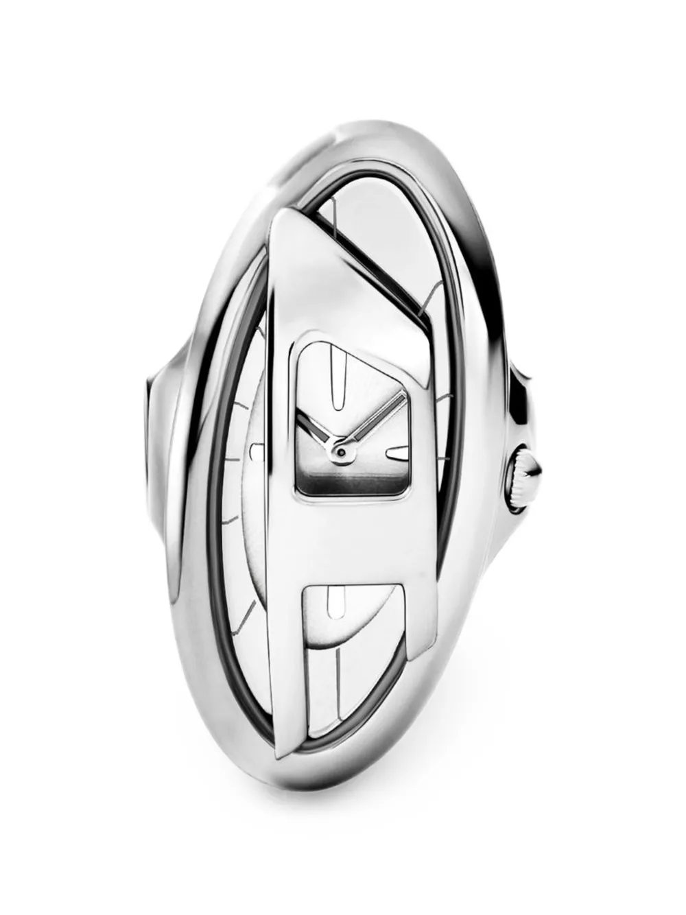 Diesel D-Era stainless steel ring watch - Argento