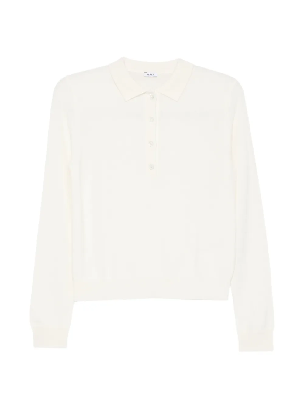 ASPESI Polo in cashmere con bottoni - Toni neutri