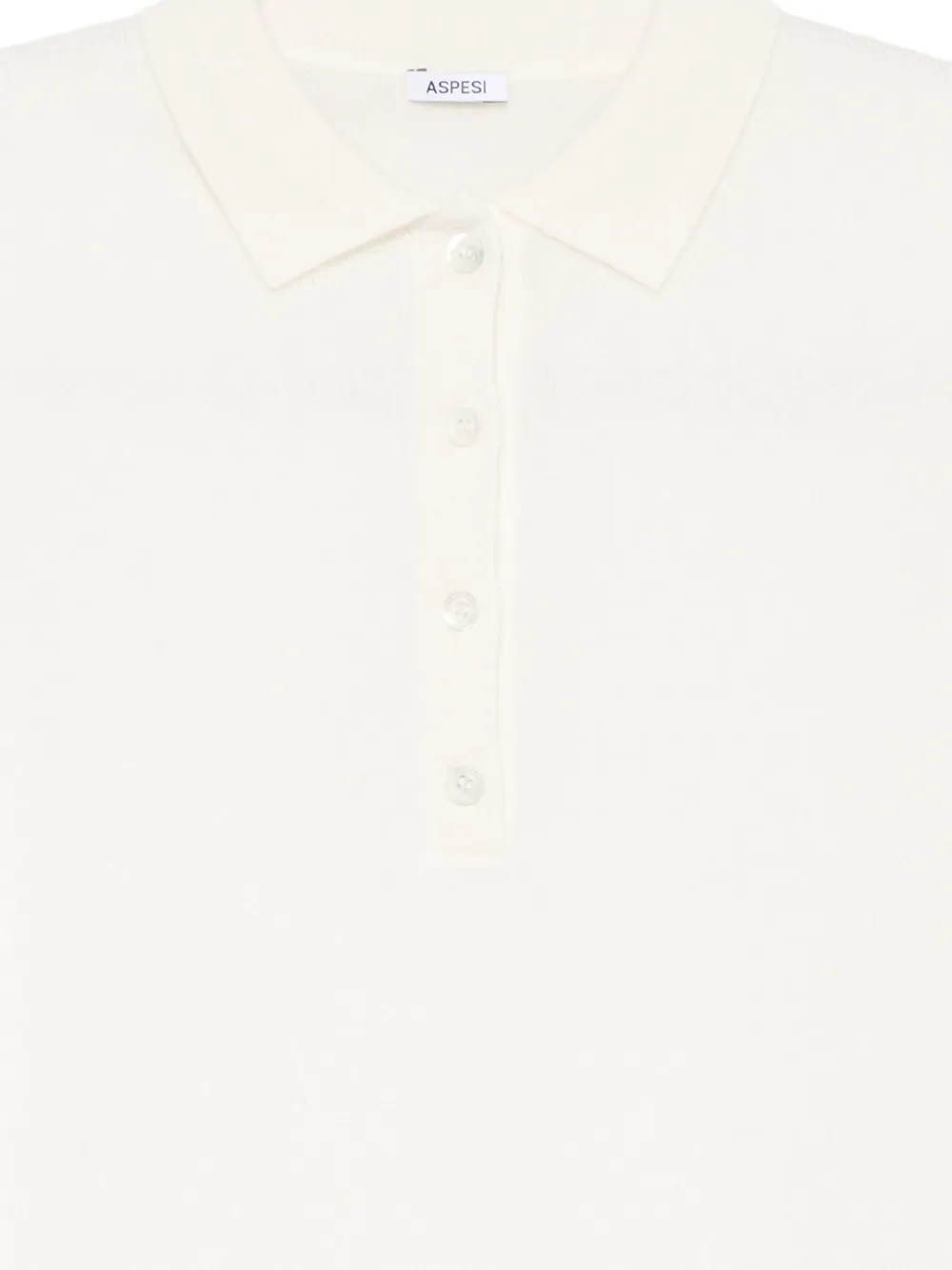 ASPESI button-up cashmere polo top Beige