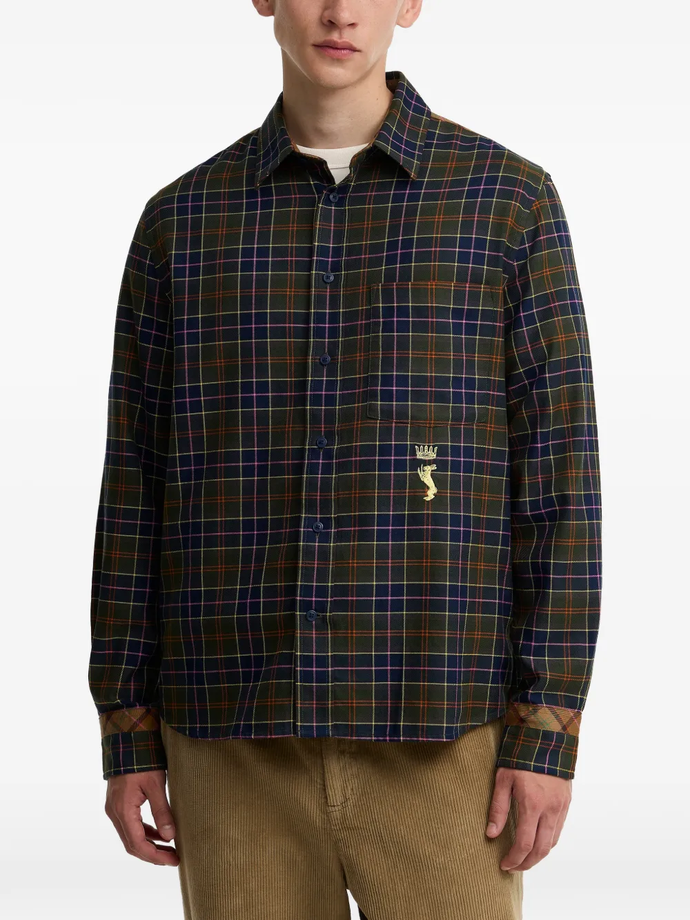 Barbour x Paul Smith overhemd met geborduurd logo en tartan-ruit Groen