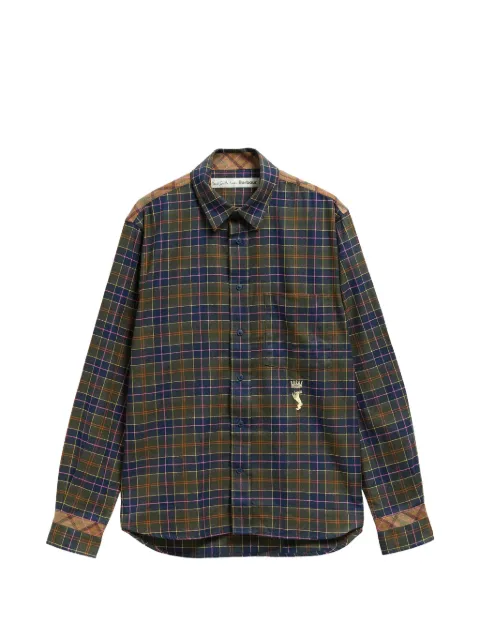 Barbour x Paul Smith tartan-pattern embroidered-logo shirt