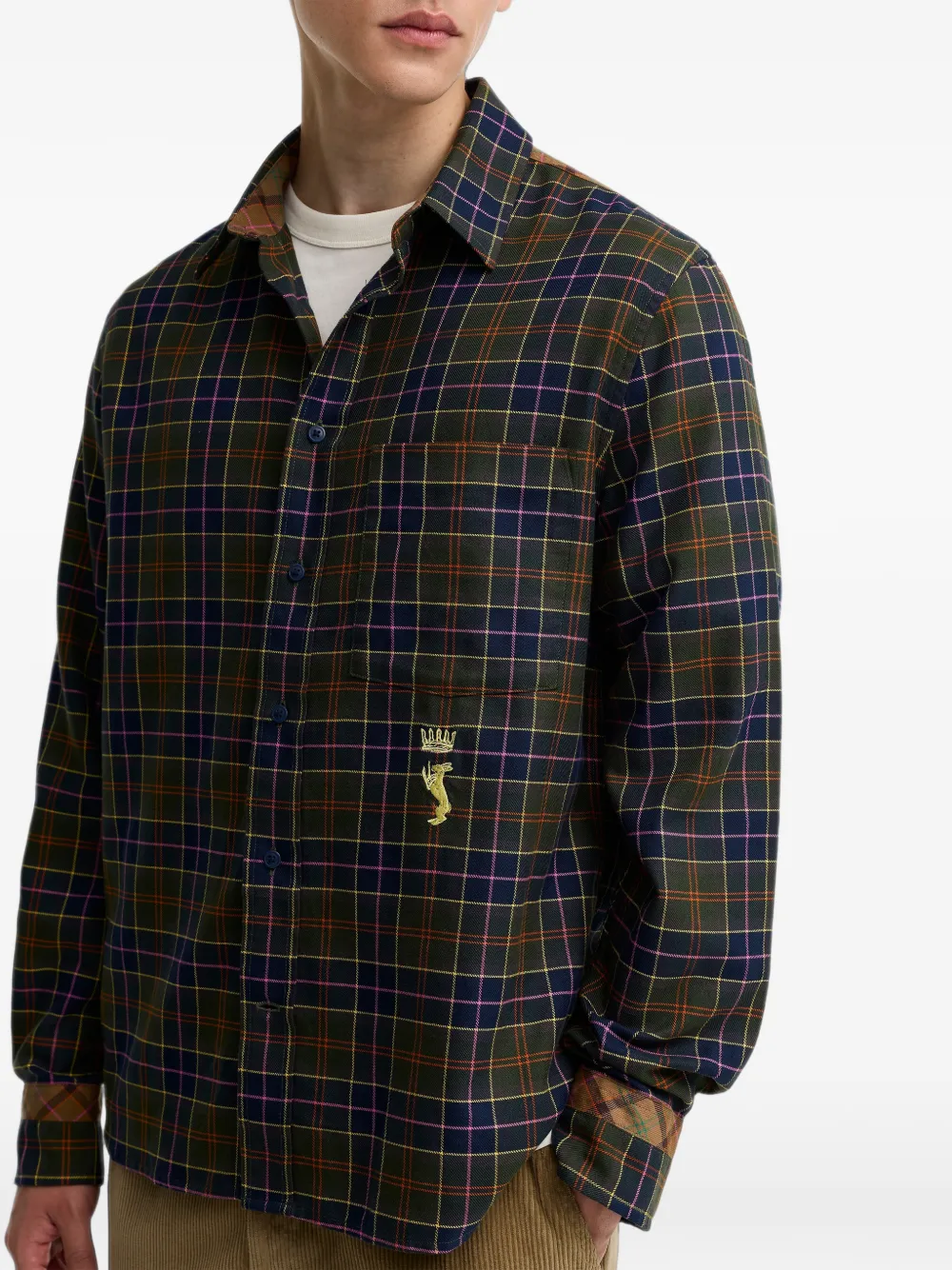 Barbour x Paul Smith overhemd met geborduurd logo en tartan-ruit Groen