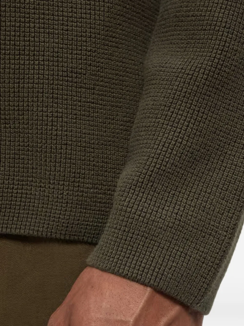 C.P. Company Trui met raglan mouwen en Lens-detail Groen