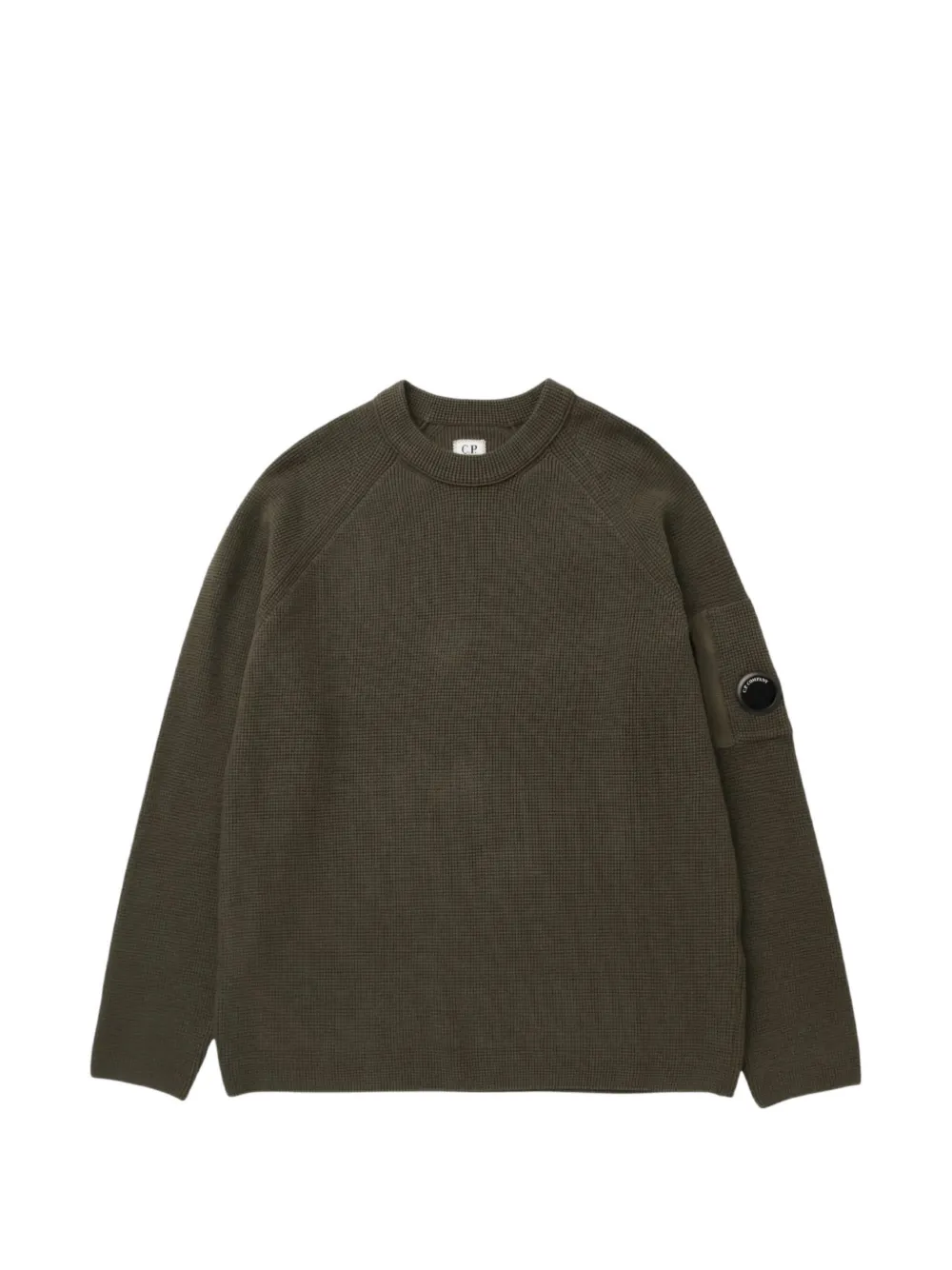 C.P. Company Lens-detail raglan-sleeve sweater - Verde
