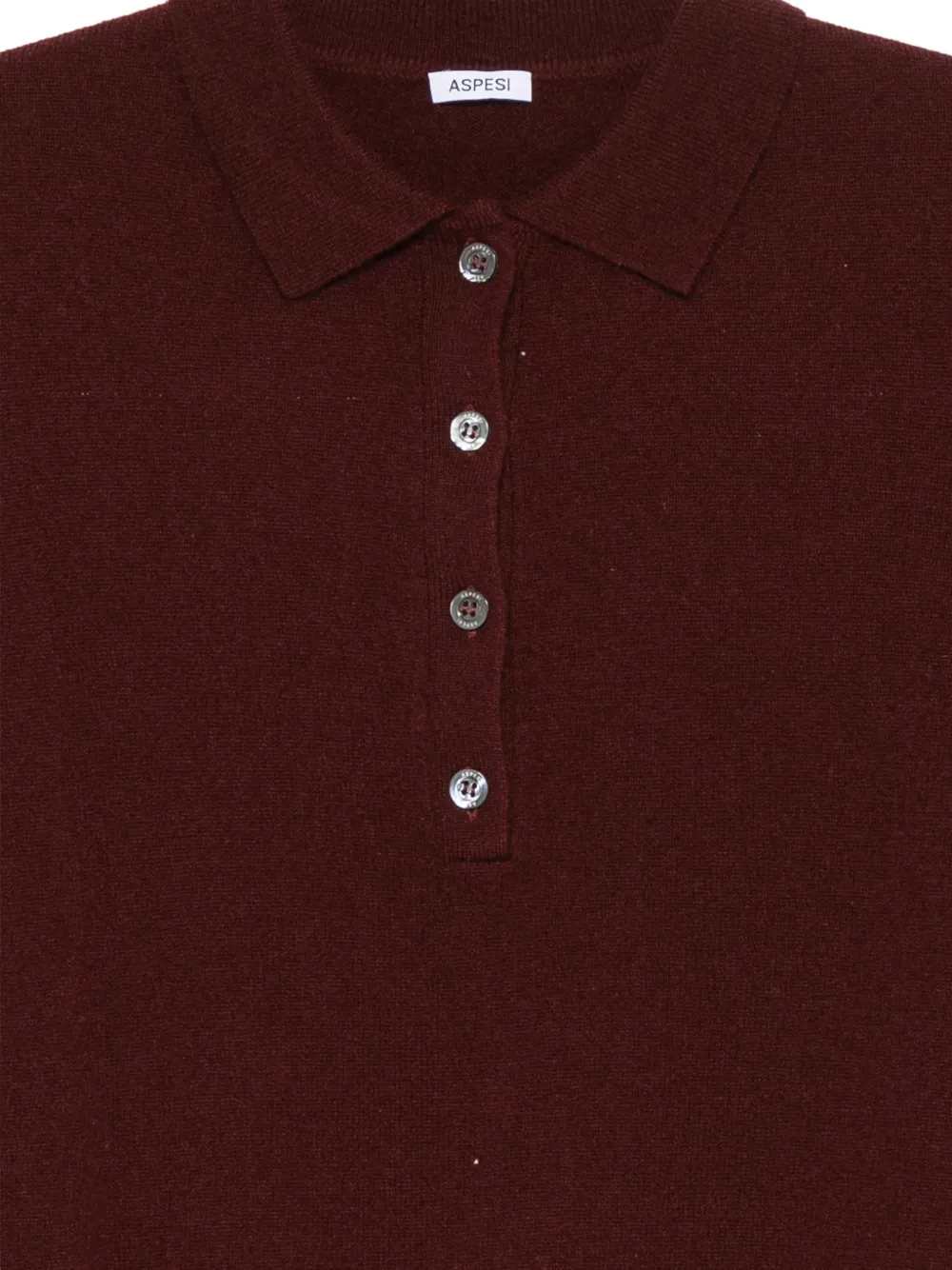 ASPESI cashmere polo top Rood