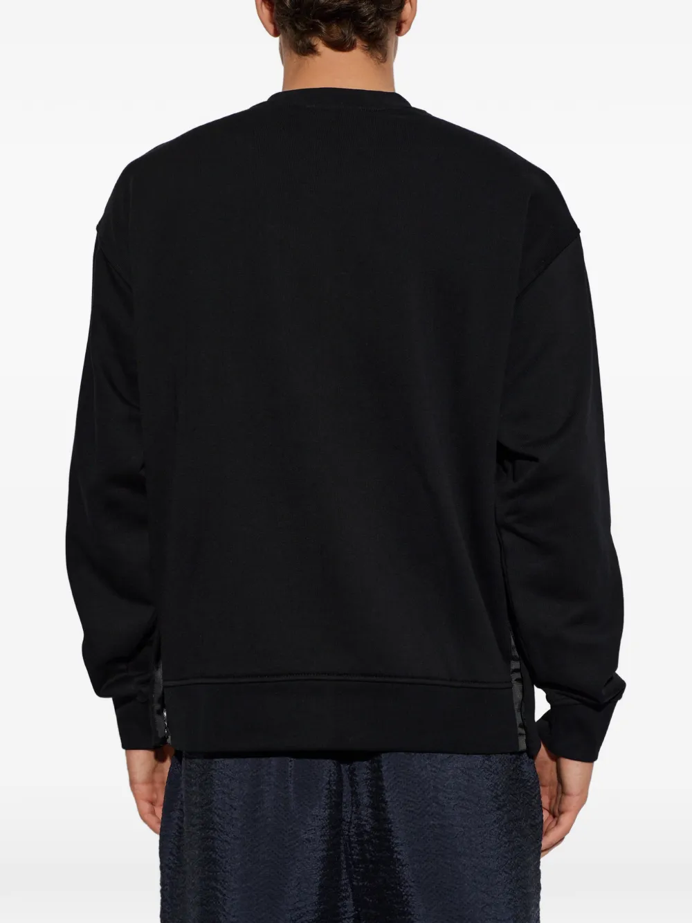 Emporio Armani Trui met geborduurd logo Zwart