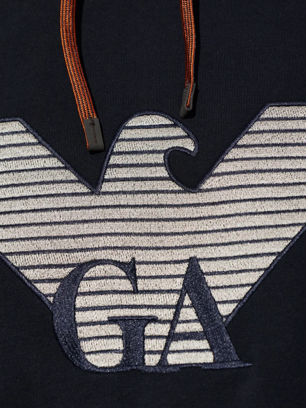 Emporio Armani Hoodie met geborduurd logo Blauw