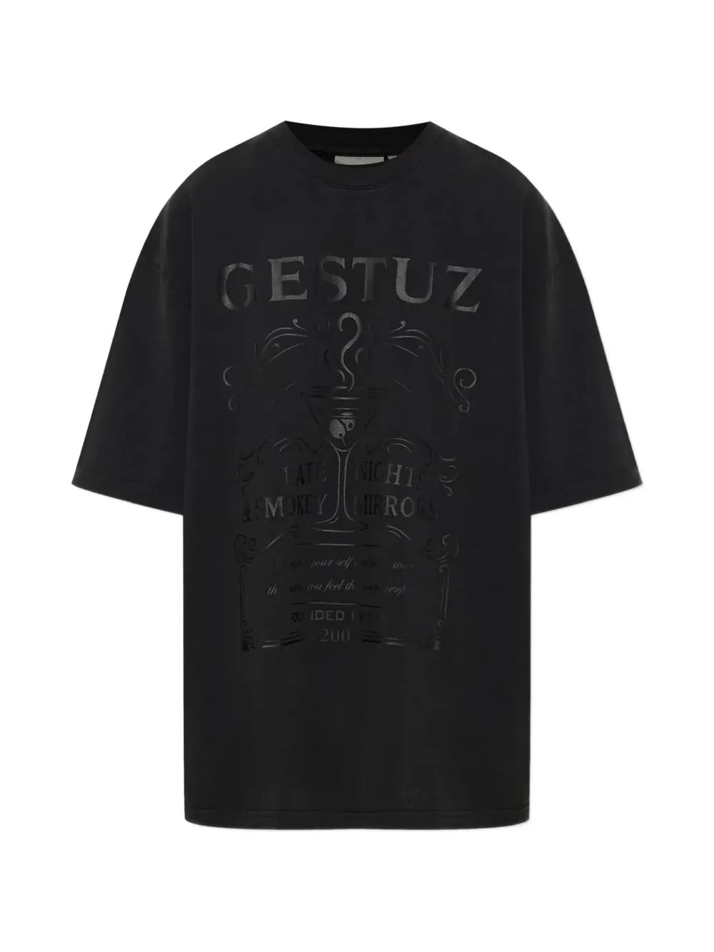 Gestuz Gzelrose logo-print T-shirt Zwart