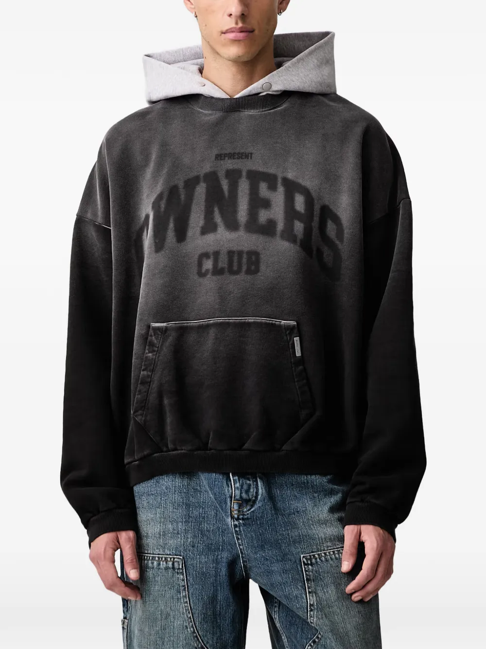 Represent Owners Club contrast hoodie Zwart