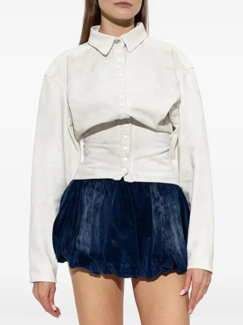 Diesel logo-plaque denim shirt